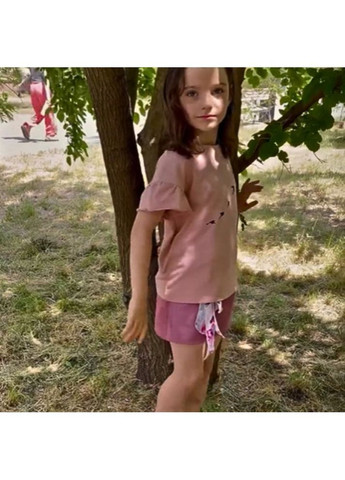 Пудровая футболка для девочек модный карапуз Trendy Tot 03-01124_000006676