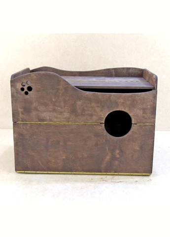 Домик для кошки из дерева Вальтер капучино (ДДК-000709) No Brand (328453083)