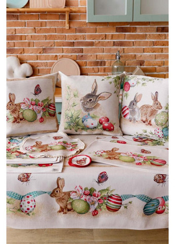 Великодня доріжка на стіл Веснянка 40х140 см натуральна тканина декор для святкового столу ProDobro (369378023)