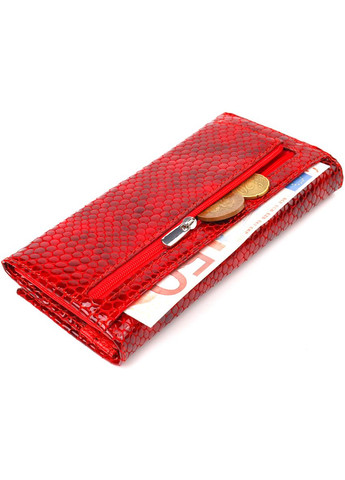 Чудовий жіночий гаманець із натуральної лакованої шкіри з тисненням під змію 21655 Canpellini (331911219)