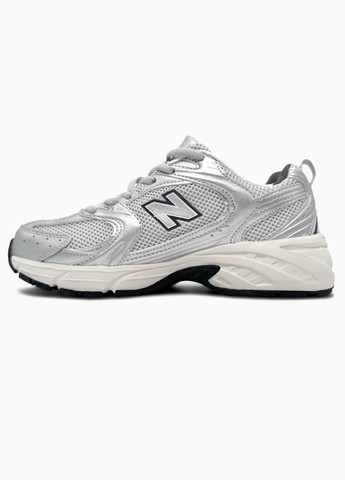 Кросівки жіночі і чоловічі New Balance 530 Silver Metallic | Нью Беланс 530 срібні No Brand срібні демісезони (341264122)