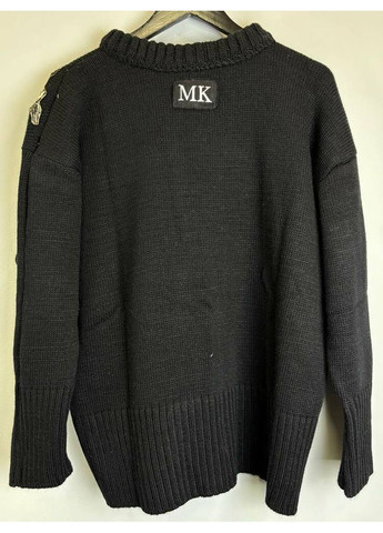 Женский вязаный оверсайз свитер с нашивками MKAR200273-1 Modna KAZKA (368717796)