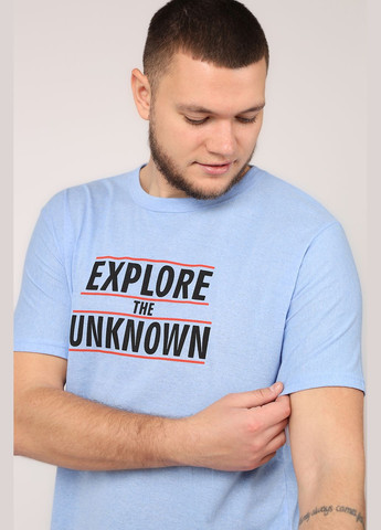 Блакитна футболка з коротким рукавом чоловіча колір блакитний cb-00273177 Yuki