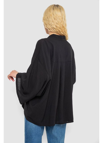Чёрная рубашка женская свободного кроя Sport Line