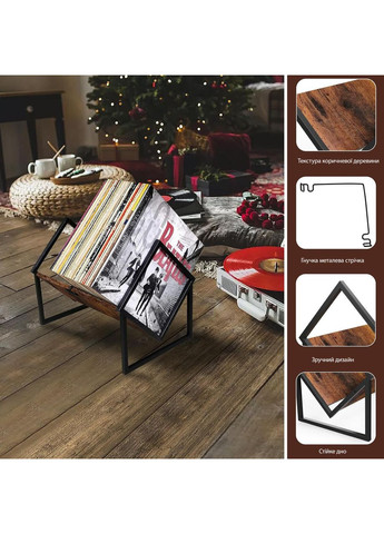 Подставка-органайзер для хранения виниловых пластинок, книг 40х34.5х28 см No Brand (366303622)