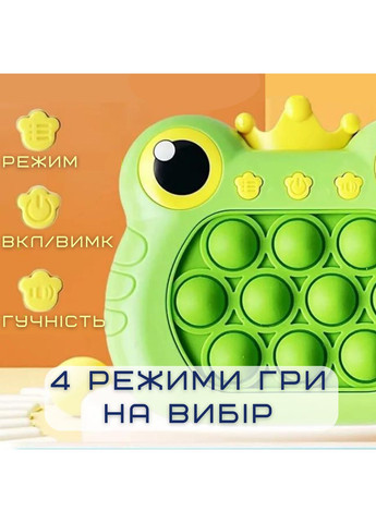 Детская Интерактивная Развивающая Игрушка Игровая Консоль Антистресс Электронный Pro 4 Режима + Подсветка Поп Ит Pop It (370952634)