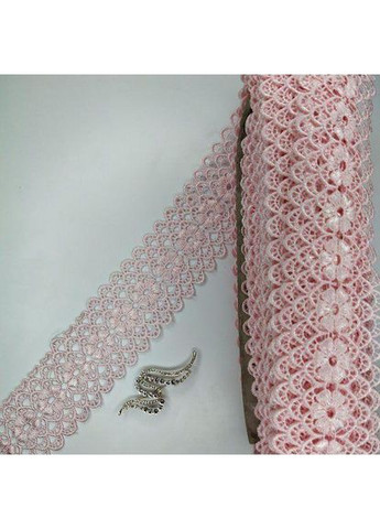 (1 метр) Мереживо макраме Sindtex 6,5 см колір - рожевий (08М-Y11560-7) Plus-plus (352746437)