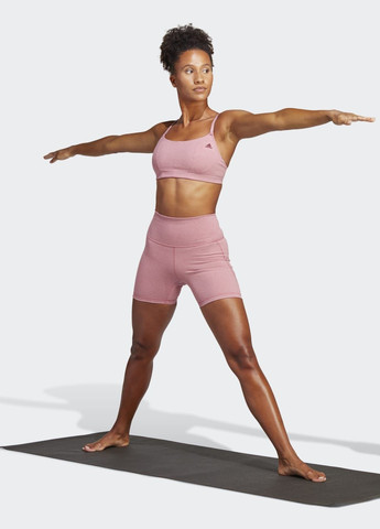 Рожевий спортивний бра yoga studio light-support adidas