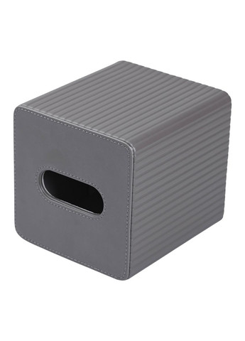 Серветка із еко шкіри сірого кольору для столу органайзер для серветок настільна ProDobro (364192537)