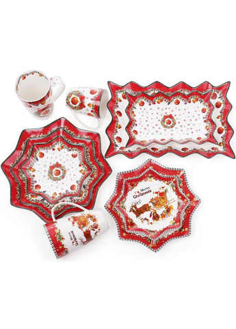 Блюдо фарфоровое "Рождественский орнамент" 25х16 см Bona (289366188)