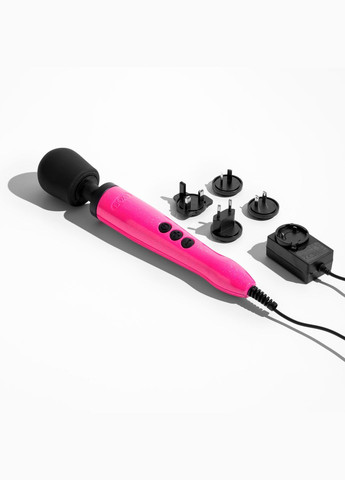 Вібромасажер Die Cast Massager Hot Pink, дуже потужний, живлення 220В, металевий корпус Doxy (334344039)