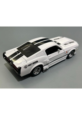 Машина Автосвіт Ford Mustang shelby 1967 інерційна металева відчиняються двері 16 см Біла (AP-1796) No Brand (366969772)