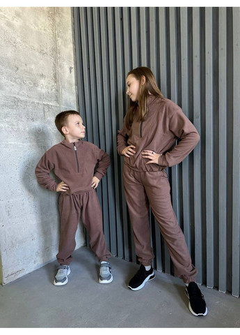 Коричневый зимний термо костюмы для всей семьи – тепло, стиль и комфорт! брючный queensleep_7km 020 P