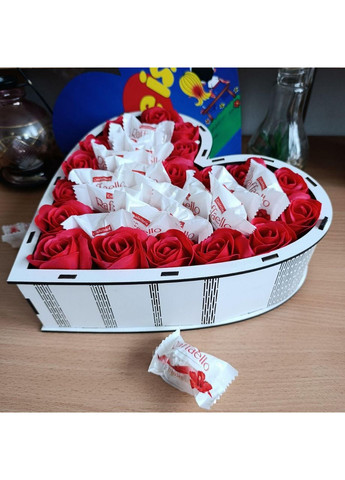 Бокс серце з цукерками для дівчини на день народження день закоханих 8 березня свято (ar282) No Brand (355794564)