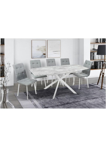 Стіл-трансформер кухонний розкладний RICHARD Білий/Базальт 857481-02 857481 Comfort Line (355467946)