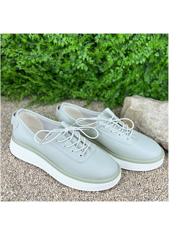 Жіночі мокасини шкіряні Е-007007 Мятні No Brand (319159178)