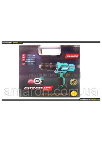 Шуруповерт акумуляторний Да-12DFR PRO Зарядка - шнур зі штекером Grand (364121402)