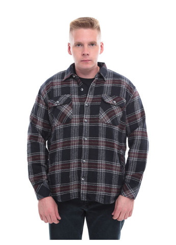 Темно-синяя повседневный рубашка в клетку Jean Piere