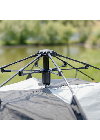 Палатка автоматическая трехместная 2 на 2 м кемпинговая туристическая для отдыха на природе черная палатка для кемпинга ProDobro (364192026)
