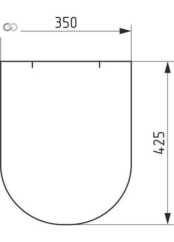 Сидіння для унітаза з кришкою і пластиковим кріпленням СП‑3, 355×428 мм SoloPlast (340286084)