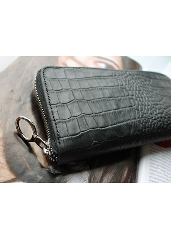 Жіночий шкіряний гаманець з тисненням під крокодила LeathART (282590265)