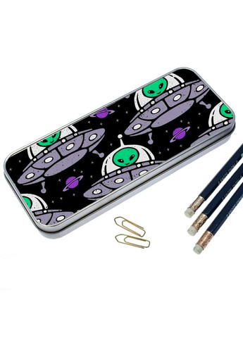 Органайзер для канцелярського приладдя металевий,кейс для дрібниць дівчина в кімоно 7*18 см Silver No Brand (309160738)