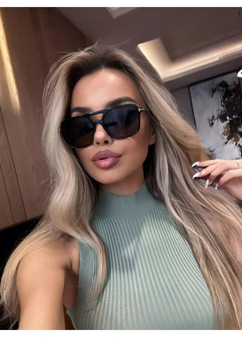 Солнцезащитные очки авиатор Casual черные No Brand (311604627)