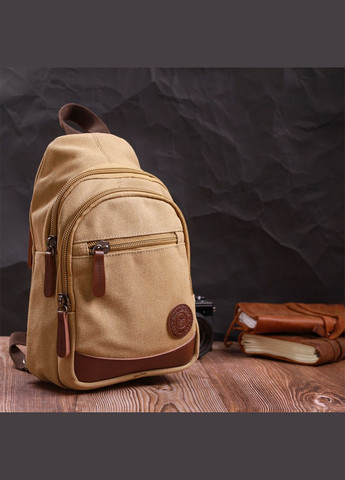 Рюкзак чоловічий сумка через плече слінг міцної тканини з ущільненою спинкою Vintagе 22178 Vintage (302257650)