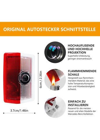 Логотип підсвічування дверей автомобіля Mercedes oGoDeal 4шт No Brand (354828841)