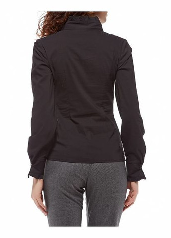 Черная деловая рубашка с рюшами 2 Льва (358068604)