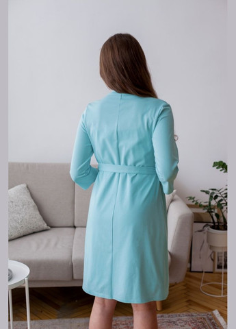 Бірюзовий халат для вагітних та годуючих мам трикотажний Юла мама (306543456)