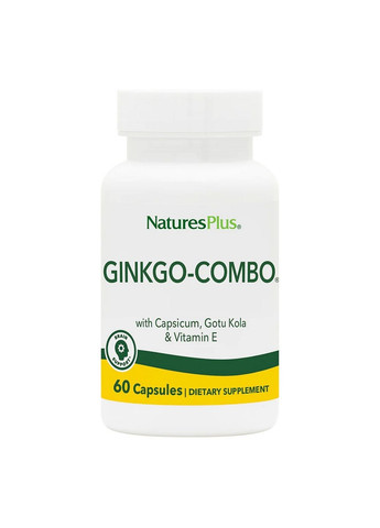 Натуральная добавка Ginkgo-Combo, 60 вегакапсул Natures Plus (293480307)