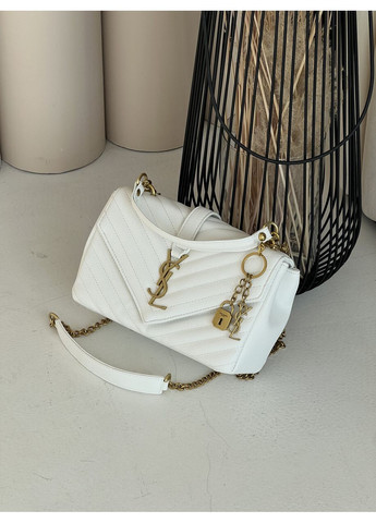 Жіноча сумка College Medium YSL білий золото клатч Prem No Brand (369935471)