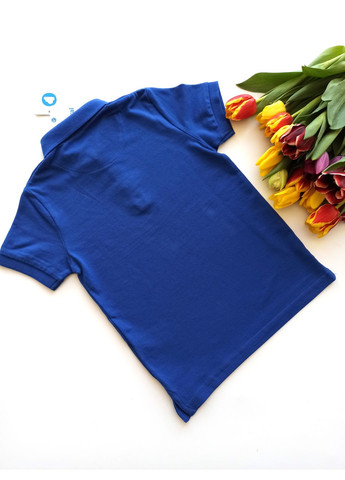 Синяя детская футболка-футболка-поло для мальчика 54110-709 синяя (122 см) для мальчика Mayoral однотонная