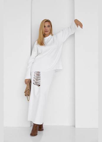 Жіночий спідничний костюм з оригінальним декором Liton (296658504)