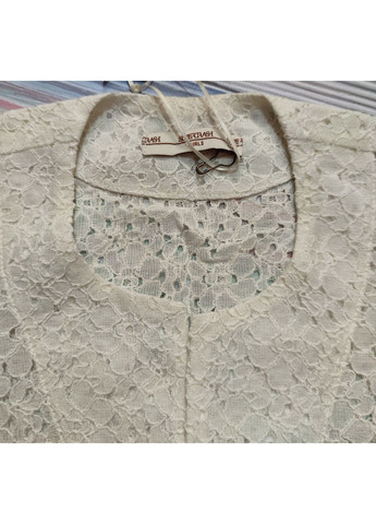 Дитяче мереживне болеро для дівчинки 128 см Молочне Supertrash (367108419)