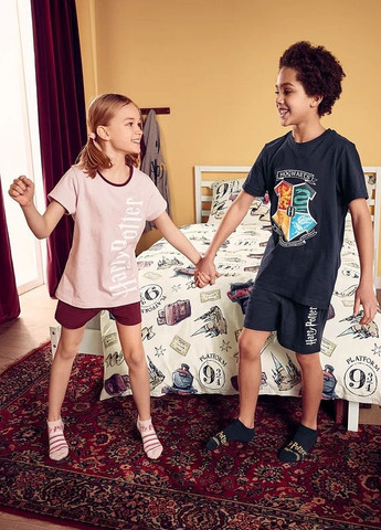 Розовая всесезон пижама футболка + шорты Harry Potter