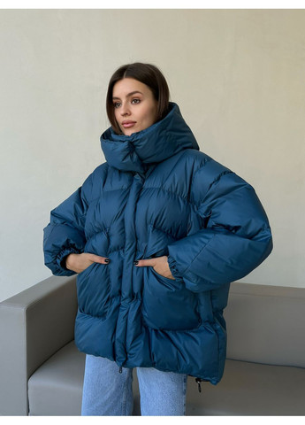 Синій зимній Пуховик No Brand