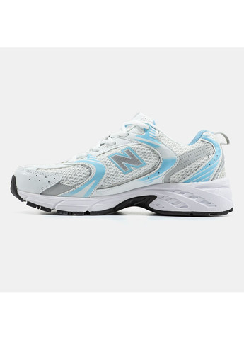 Кроссовки женские New Balance 530 White Blue Silver | Нью Беланс 530 белые No Brand белые демисезоны (367086408)