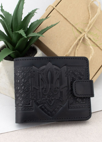 Подарунковий чоловічий набір №85: портмоне + обкладинка на паспорт (чорний) HandyCover (278248695)