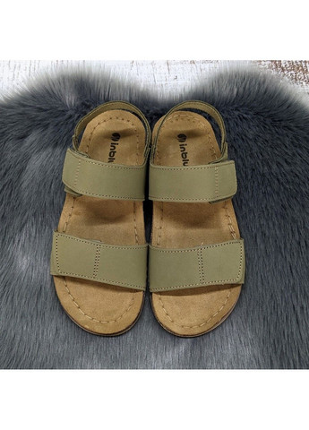 Босоніжки жіночі шкіряні на липучках Inblu (332018023)