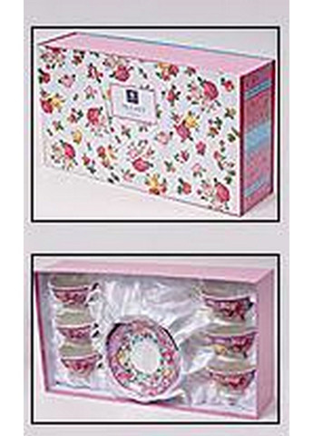 Кавовий сервіз "літній луг"-130 6 чашок із блюдцями в подарунковій коробці Bona (282586914)