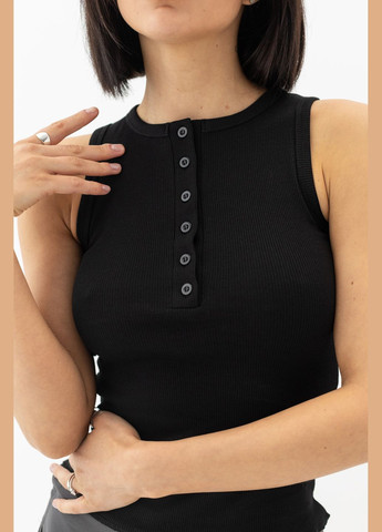 Майка в рубчик на гудзиках Lurex — 324828135