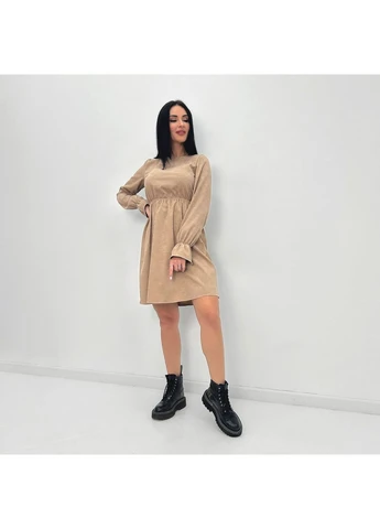 Бежевое кэжуал платье Fashion Girl