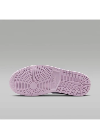 Кроссовки 1 Mid Violet/White BQ6472-510 Air Jordan комбинированные демисезоны (399374417)