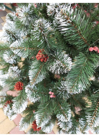 Елка искусственная SGX Кармен с шишками и калиной 2.50м. Зеленая Yalynkar (366964540)