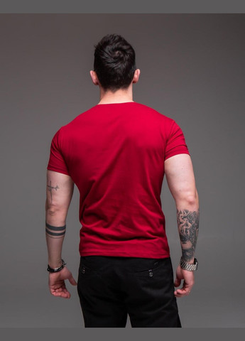 Червона футболка чоловіча - однотонна, вільна з коротким рукавом JUGO R.A Drop № 2365