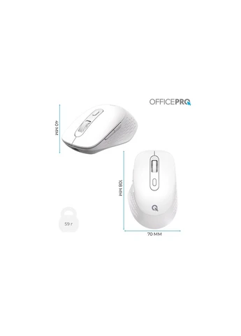 Мышка M265W Wireless/Bluetooth Silent Click White (M265W) OfficePro (394224049)