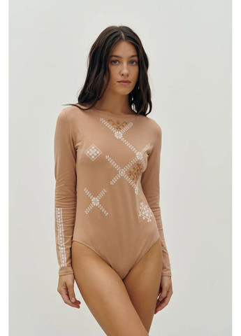 Боді з українським орнаментом, колір Бежевий Rica Mare (367831676)