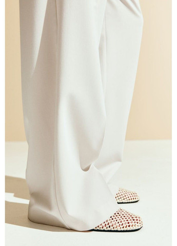 Женские широкие брюки Н&М (57167) M Светло-бежевые. H&M (294639369)